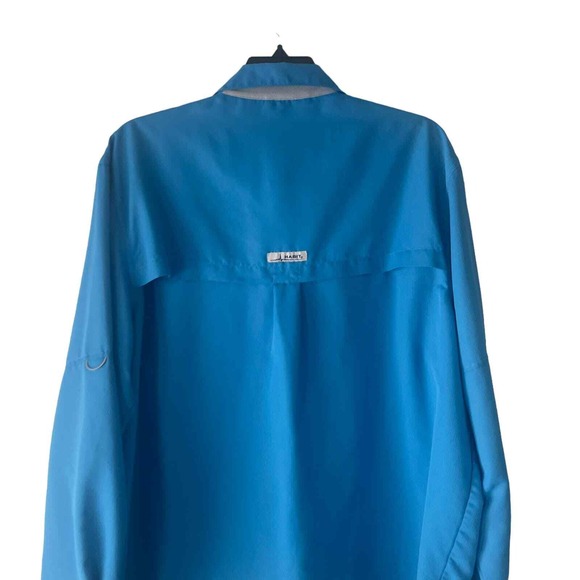 Habit Men's 2XL Blue Fishing Outdoor UPF 40 Vented Long Sleeve Button Up Shirt - Picture 9 of 15